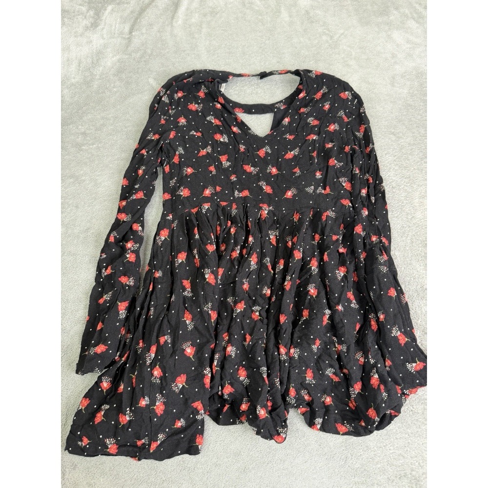 Free People Tegan Mini Dress Women's Size 6 Black - Picture 2 of 9